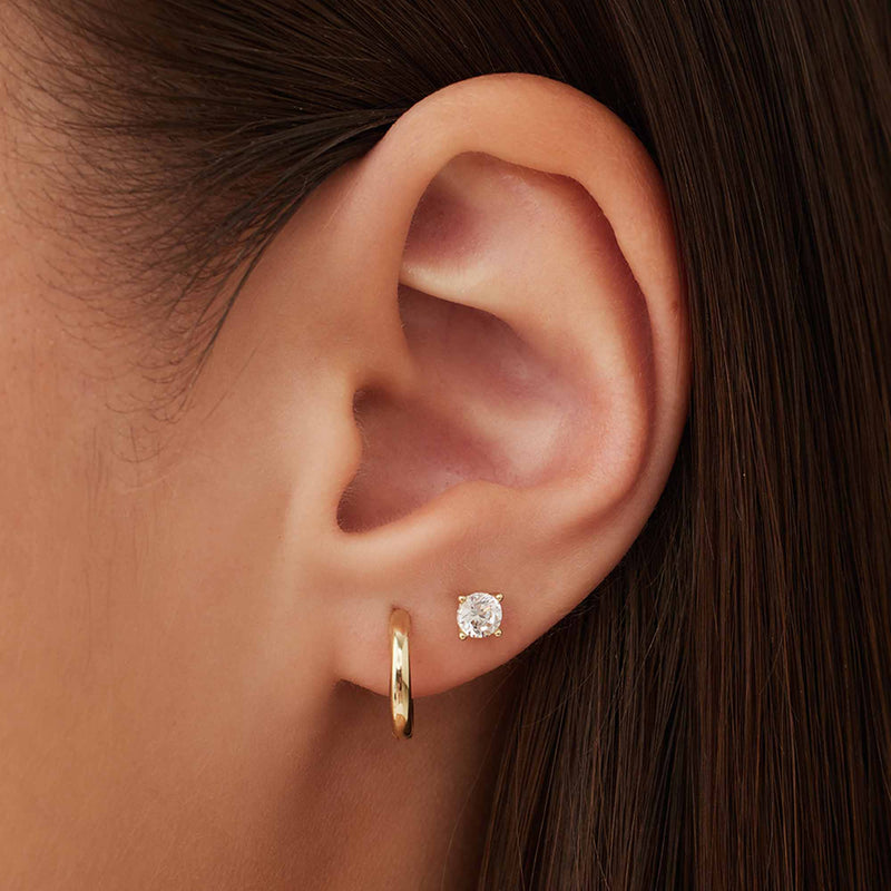 Isabel Bernard Cadeau d'Isabel 14 Carat Golden Earrings Set IB90151-zoom-