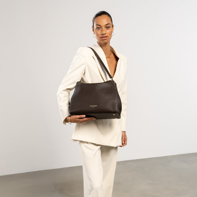 Isabel Bernard Honoré Emma Dark Brown Shoulder Bag IB21134-031-zoom-