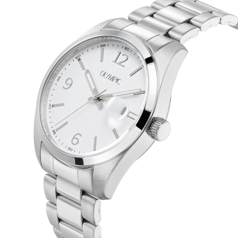 Olympic Louis Silver and White Men's Watch OL75HSS002-zoom-