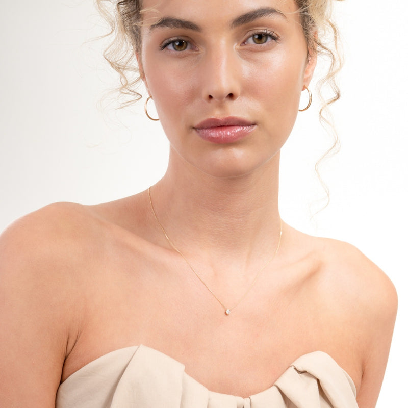 Isabel Bernard Rivoli Aélys 14 Carat Golden Necklace IB340137 (Length: 40.00-42.00 cm)-zoom-