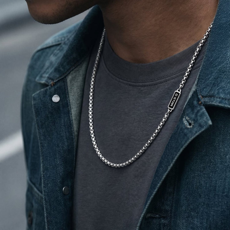 G-Star Floatcore Silver Box Chain Necklace GSJ.100.04-zoom-