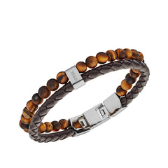 Fossil Vintage Bruine Armband JF03118040 (Lengte: 18.00 - 19.50 cm)