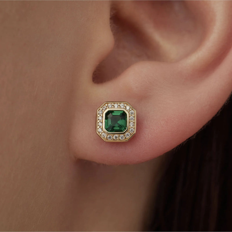 Beloro Jewels Monte Napoleone Sofia 9 carat gold Ear Studs BO360047-zoom-