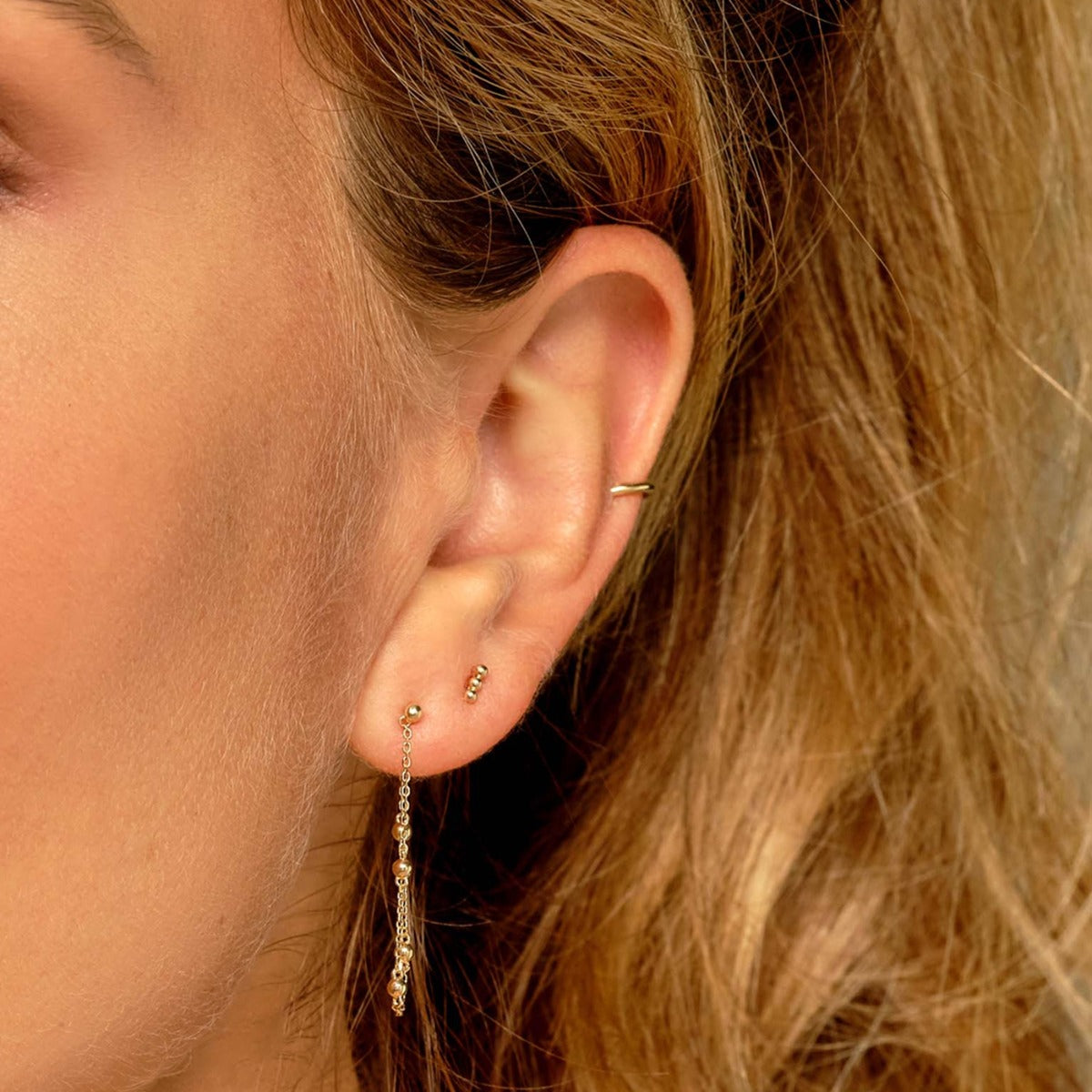 Jackie Gold 14 karat gold Ear Stud JKE22.259