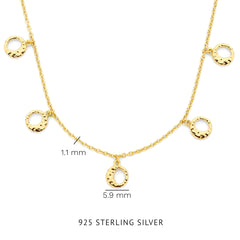 Violet Hamden Luna 925 Sterling Silver Gold Plated Necklace VH340034