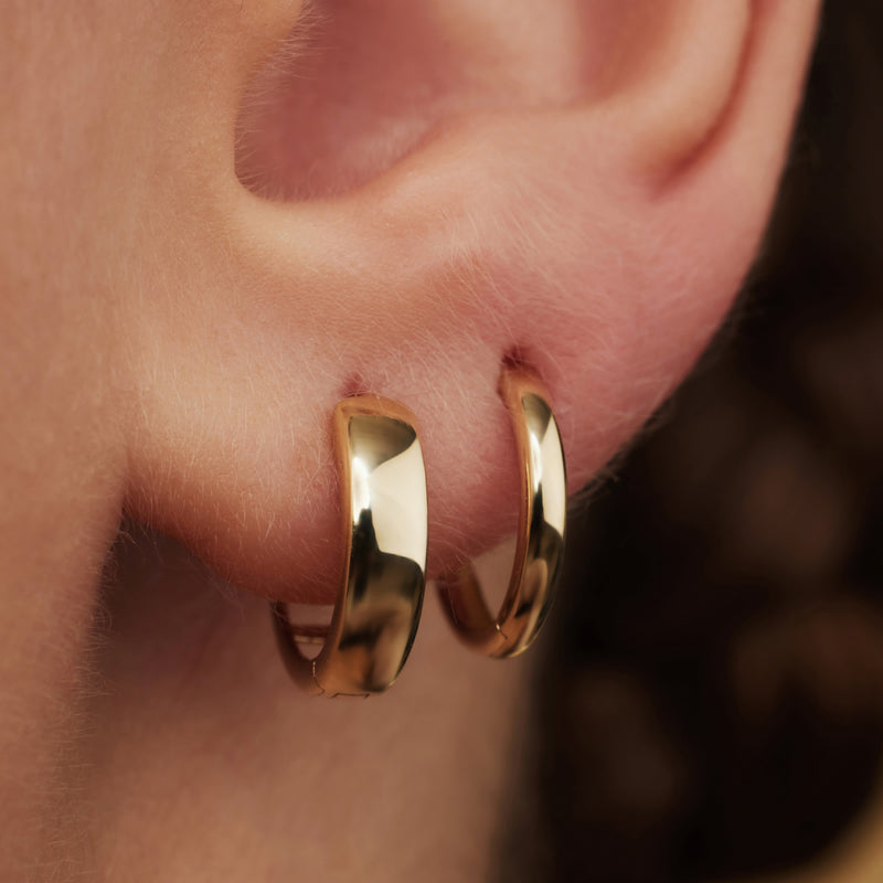 Isabel Bernard Cadeau d'Isabel 14 Carat Golden Earrings Set IB90147-zoom-
