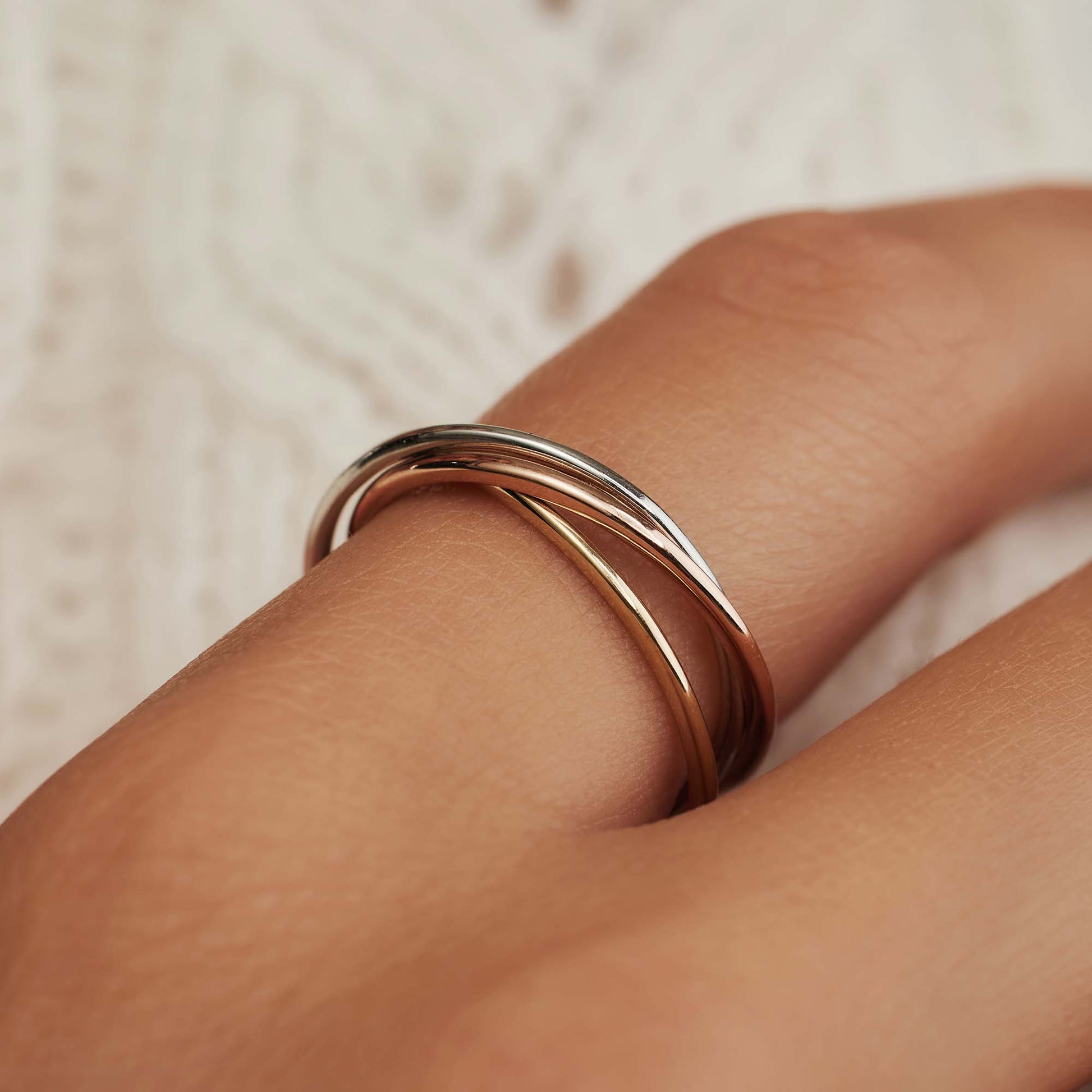 Isabel Bernard Tricolore Maeva 14 Karaat Gouden Ring Met Drie Kleuren Goud IB330039-50