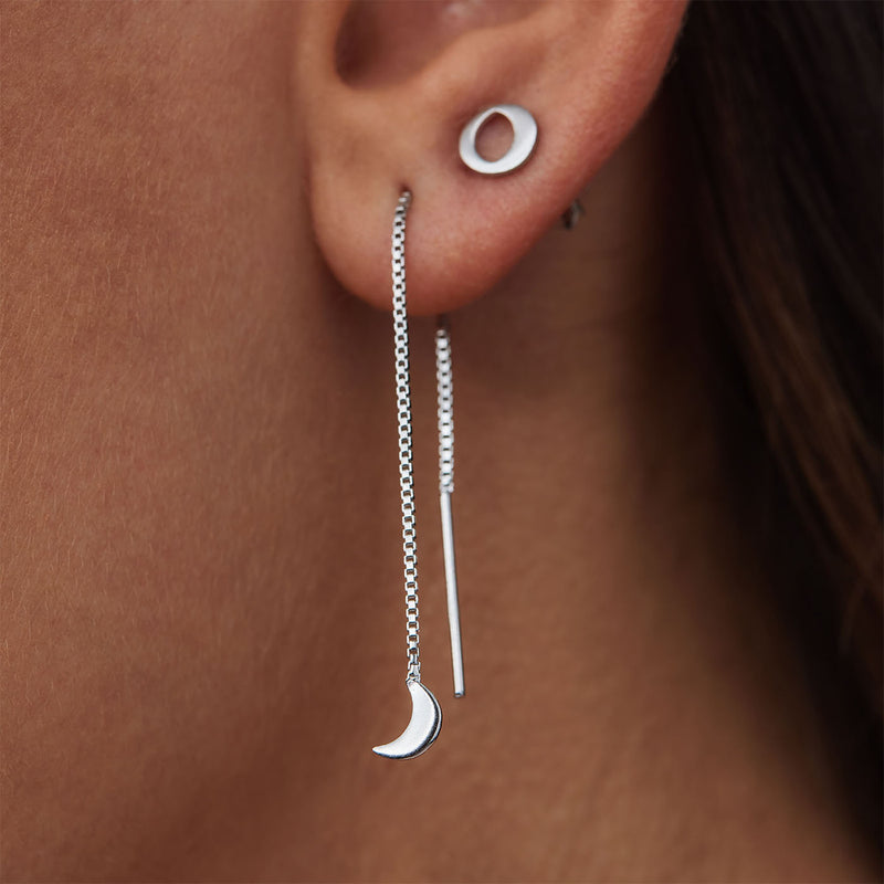 Violet Hamden 925 Sterling Silver Long Night Cresent Moon Earrings VH16048-zoom-