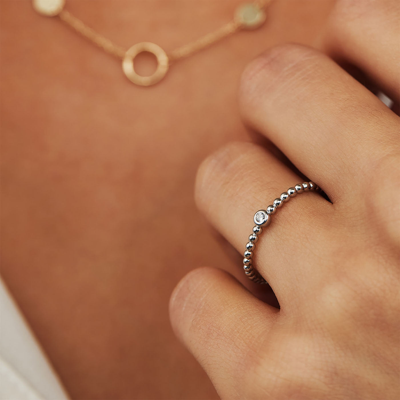 Isabel Bernard 14 Karaat Witgouden Saint Germain Clément Ring IB4105128-50 (Maat: 50)