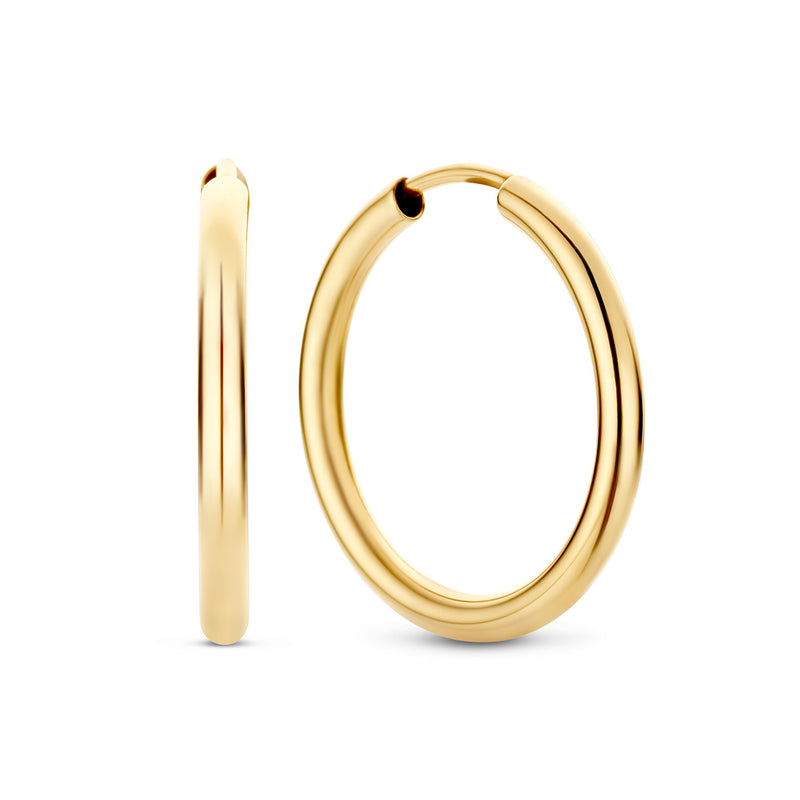 Beloro Jewels La Rinascente Constanza 9 carat gold Hoop Earrings BO360050-zoom-