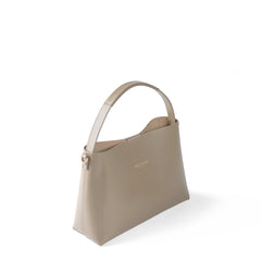 Isabel Bernard Montmartre Béatrice taupe vegetable tanned leather handbag IB25095-378