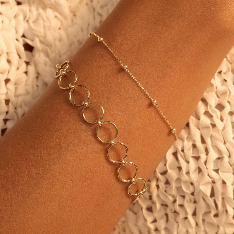 Beloro Jewels Della Spiga Alda 9 Karat Gold Bracelet BO320039-zoom-