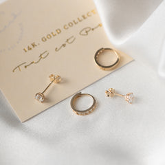Isabel Bernard Cadeau d'Isabel 14 Carat Golden Earparty giftset IB90054