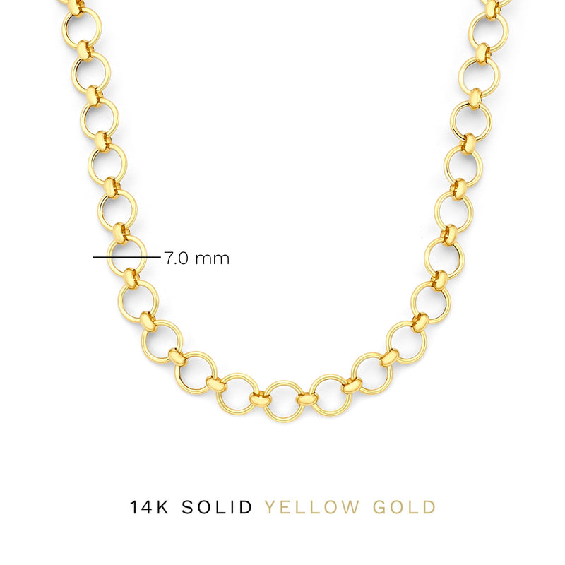 Isabel Bernard Belleville Axelle 14 Carat Golden Schakel Necklace IB340163-zoom-