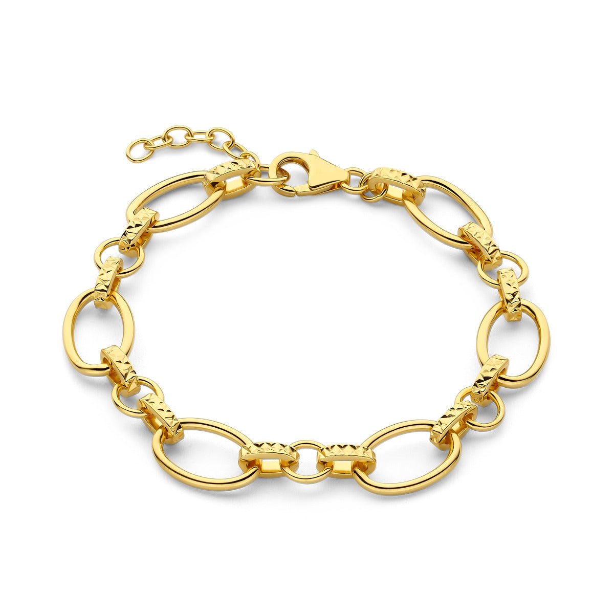 Parte Di Me Bibbiena Poppi Clara 925 Sterling Silver Gold Plated Link Bracelet PDM32140