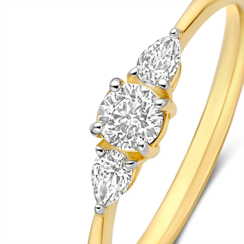 Isabel Bernard De la Paix Nancy 14 karat gold ring with diamond 0.32 carat IBD330041-60-zoom-