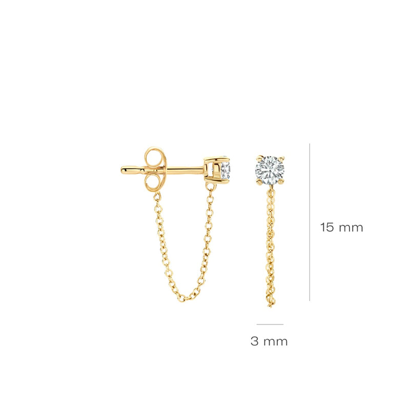 Blush 14 karat gold Ear Stud 7345YZI-zoom-