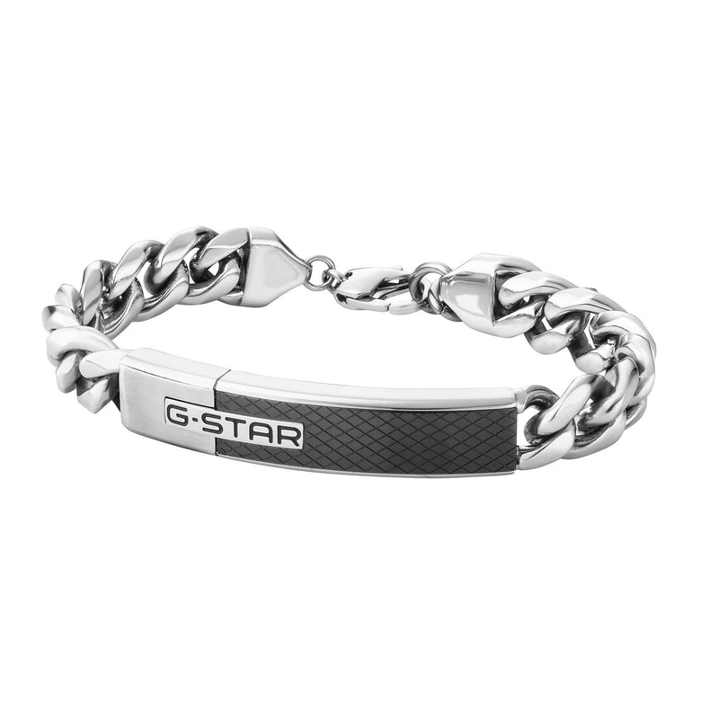 G-STAR Mtrx Silver and Black Steel Bracelet GSJ.105.02-zoom-