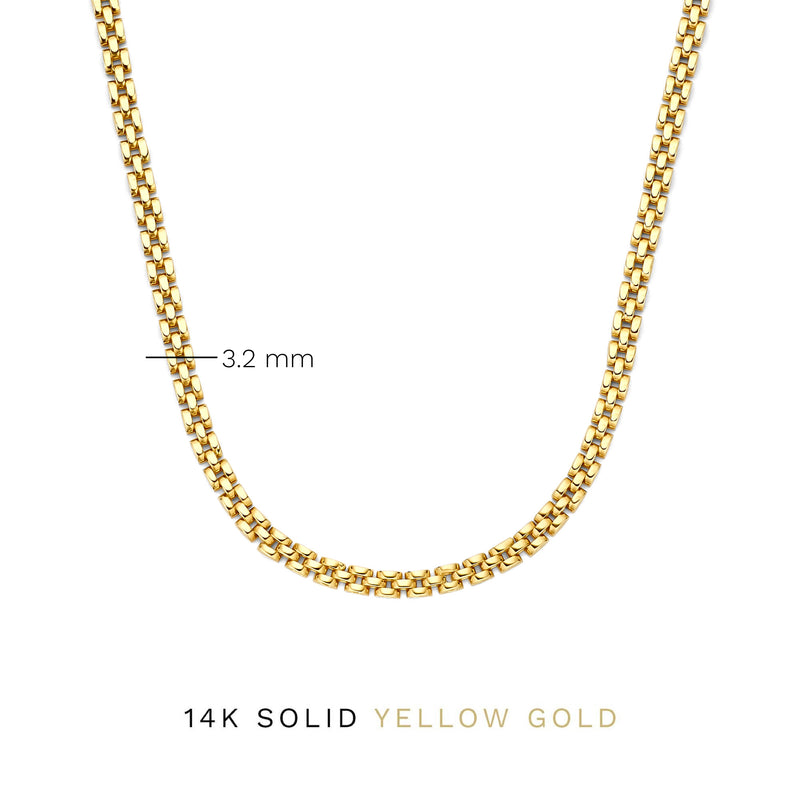 Isabel Bernard Aidee Rosine 14 Carat Golden Schakel Necklace IB340164-zoom-