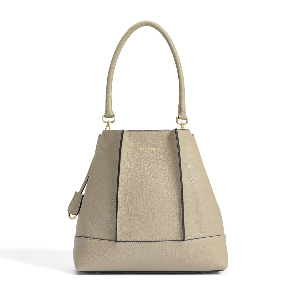 Isabel Bernard Femme Forte Macie Taupe Calfskin Shoulder Bag IB25074-078