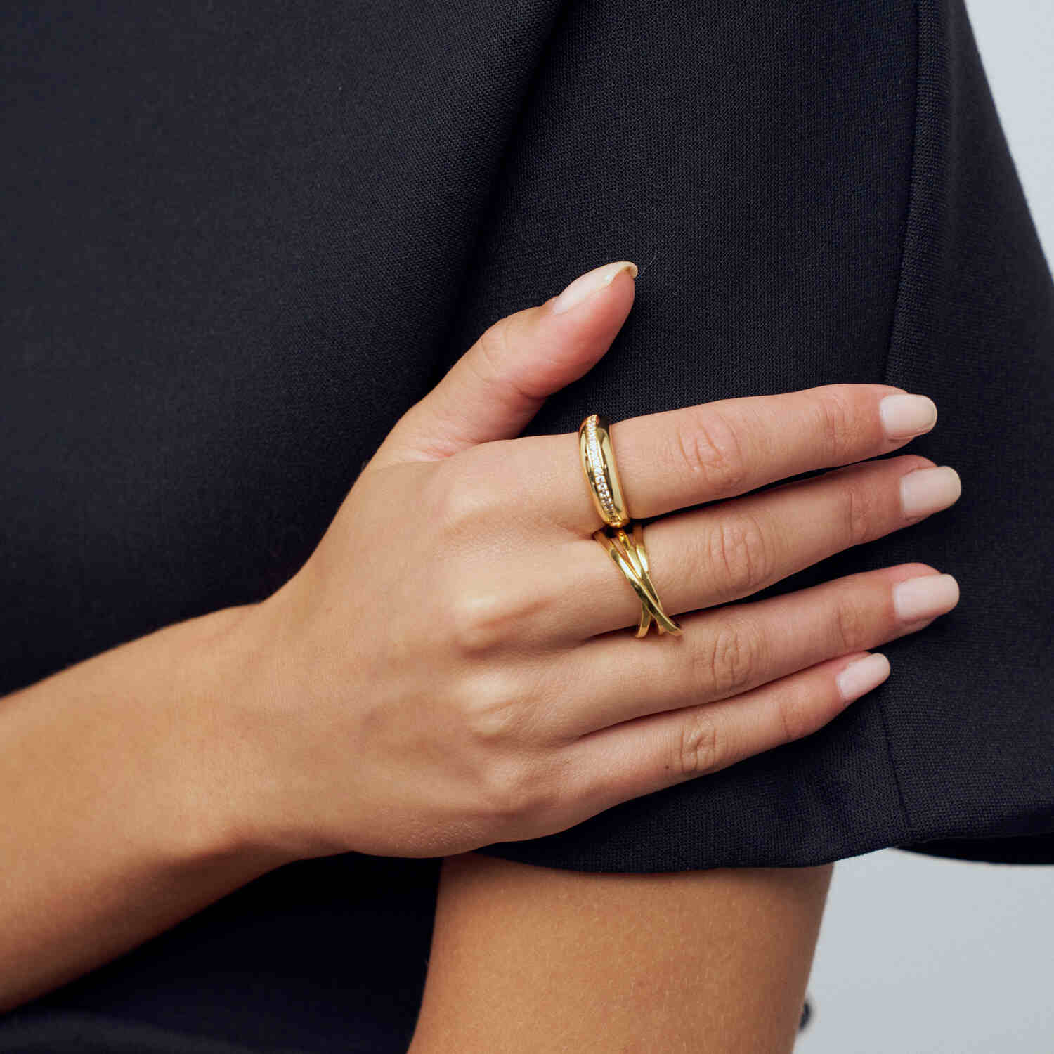 Sif Jakobs Gold Plated Spirale Pianura Ring SJ-R2590-YG-56