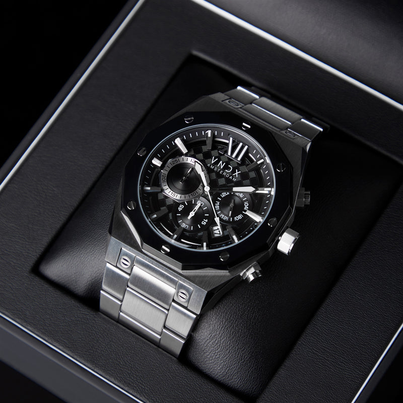VNDX Wise Man Steel Chronograph Men's Watch MS11885-01-zoom-