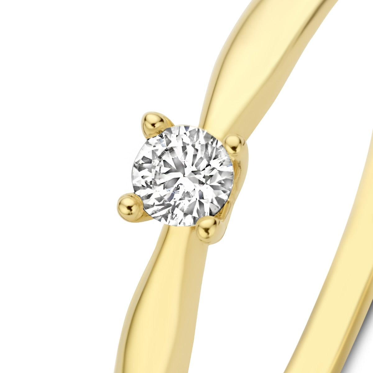 Isabel Bernard De la Paix Christine 14 Carat Gold Ring | diamond 0.10 ct | IBD330003-56