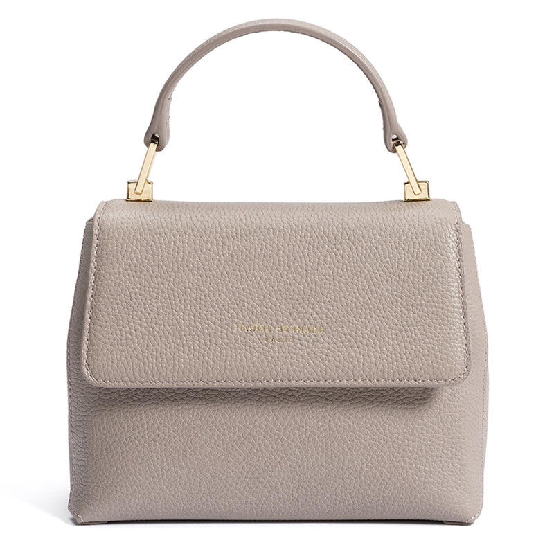 Isabel Bernard Femme Forte Heline Taupe Leather Handbag made of Calfskin IB21039-zoom-