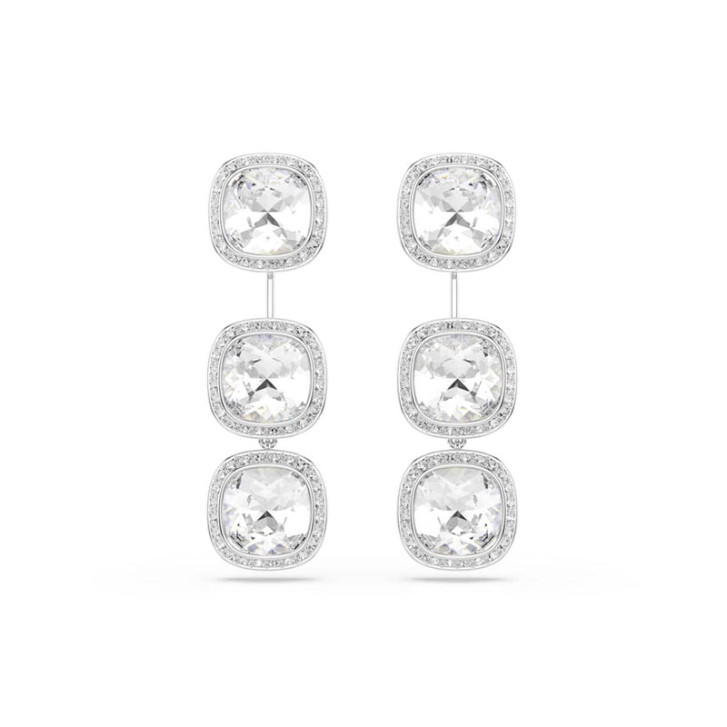 Swarovski Una Angelic Cushion Silver-Tone Earrings 5754342-zoom-
