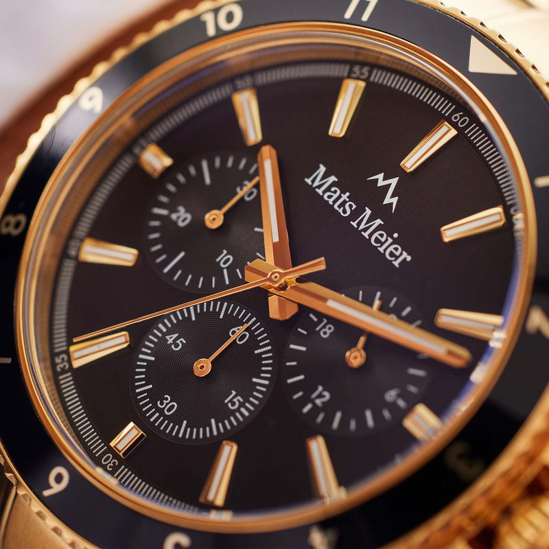 Mats Meier Ponte dei Salti Chronograph Men'sWatch Gold-coloured and Black MM00509-zoom-