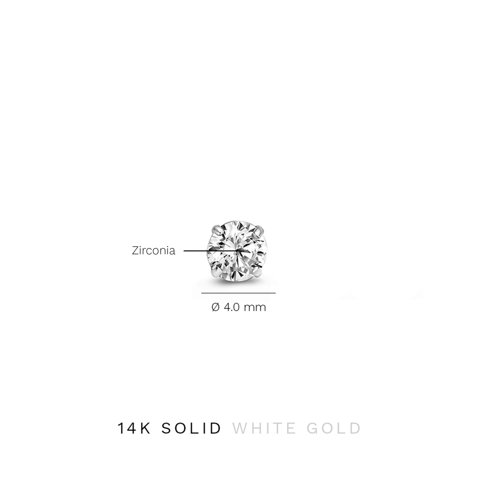 Isabel Bernard Saint Germain Lourdes 14 Carat Whitegold Ear Studs IB360205