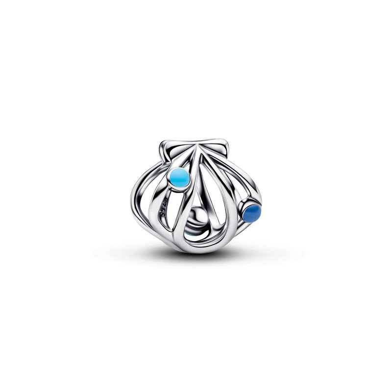 Pandora Moments 925 Sterling Silver Enamel Openwork Shell Charm 794695C01-zoom-