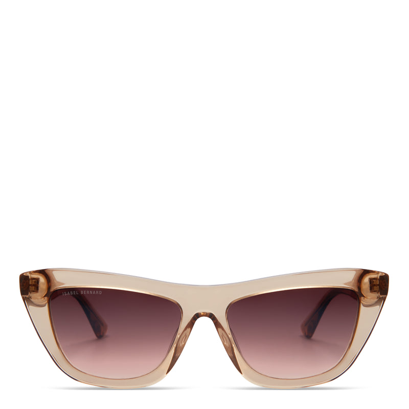 Isabel Bernard La Villette Roselin Transparant Beige Cat Eye Zonnebril IB400006-02-14-zoom-