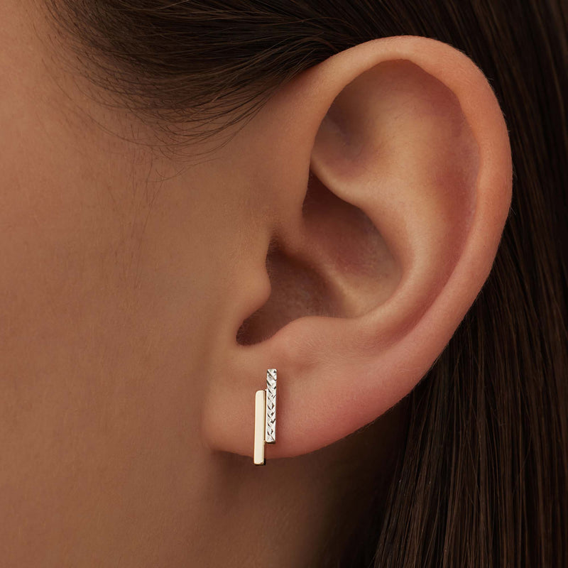 Isabel Bernard Le Marais Alice 14 Carat Golden Ear Studs IB360216-zoom-