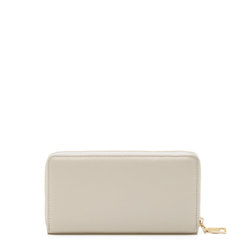 Isabel Bernard Honoré Léa Beige Calfskin Zip Wallet IB23012-zoom-