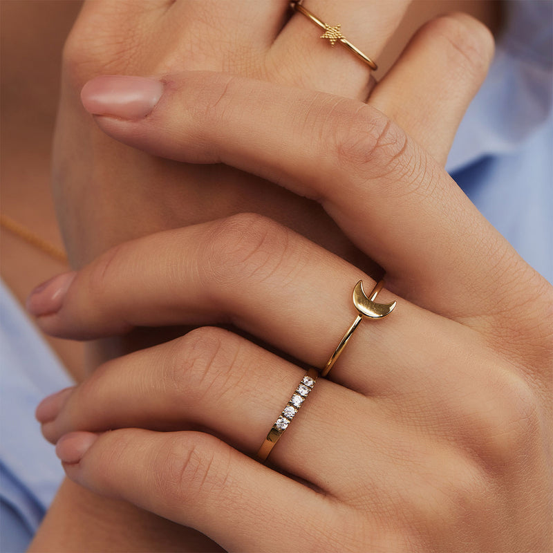 Selected Jewels Mila Elodie 925 Sterling Zilveren Goudkleurige Ring SJ300018-58-zoom-