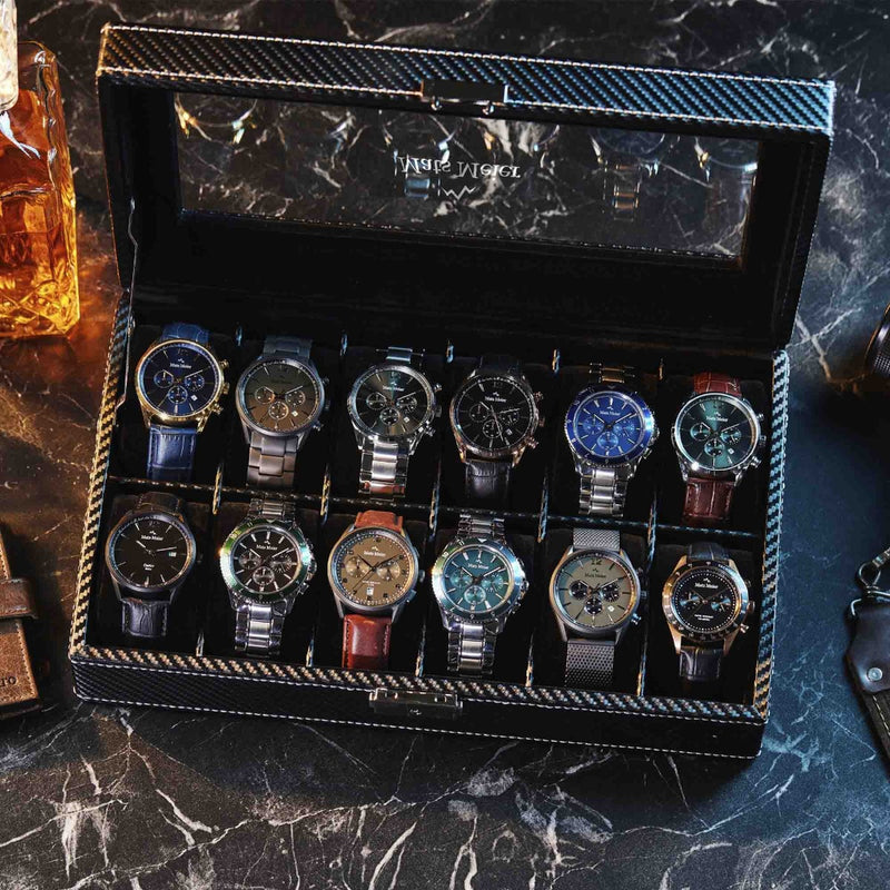 Mats Meier Mont Fort Black Watchbox voor 12 Watchs-zoom-