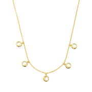 Violet Hamden Luna 925 Sterling Silver Gold Plated Necklace VH340034