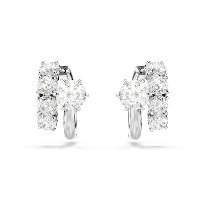 Swarovski Matrix Crash Silver-Tone Earrings 5753572-zoom-