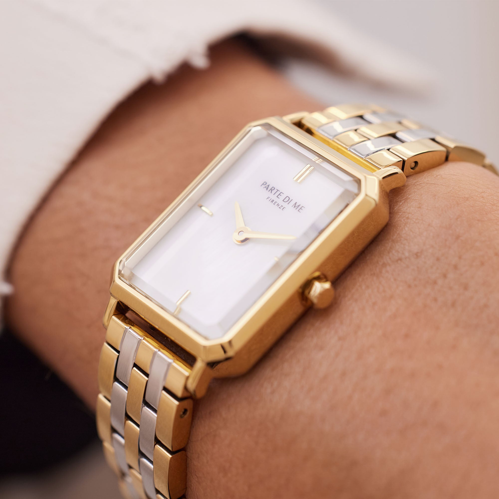 Parte Di Me Orologio Rechthoekig Women'sWatch Gold-coloured and Silver-coloured PDM09008