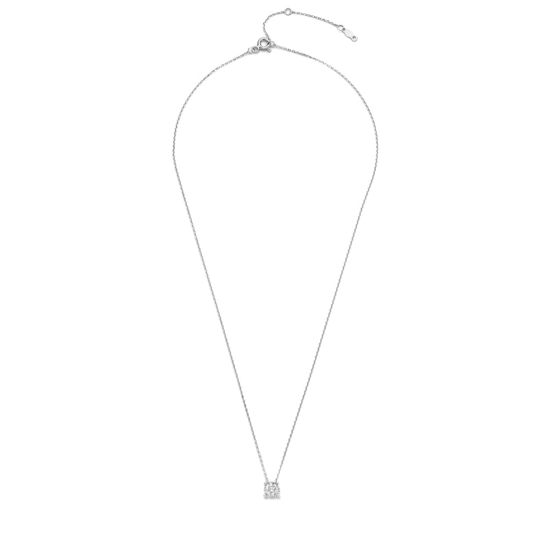 Isabel Bernard De la Paix Hanaé 14 Carat Whitegold Necklace | diamond 0.14 ct | IBD350010-zoom-