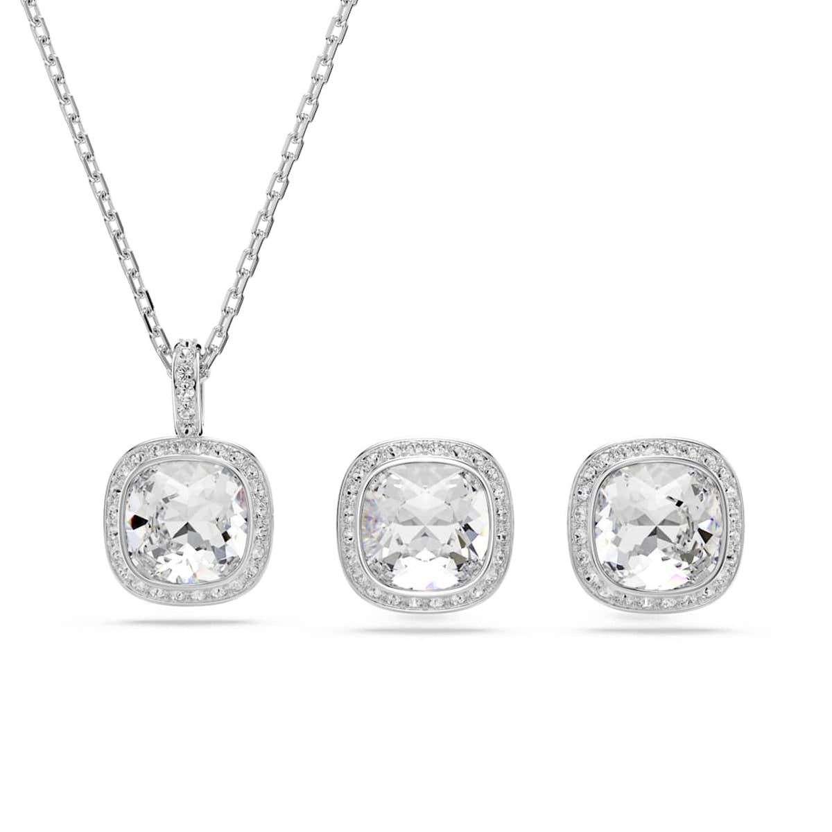 Swarovski Una Angelic Cushion Silver-Tone Jewellery Set 5754343