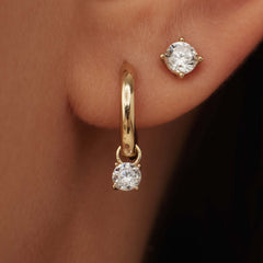 Isabel Bernard Le Marais Ophélie 14 Carat Golden Hoop Earrings IB360157