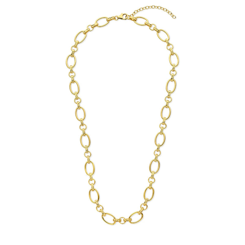 Parte Di Me Bibbiena Poppi Clara 925 Sterling Silver Gold Plated Link Necklace PDM34106-zoom-