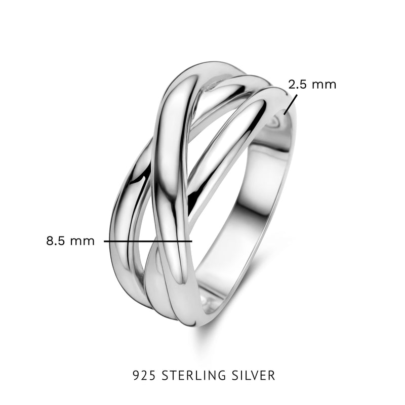Parte Di Me Bibbiena Poppi Casentino 925 Sterling Silver Trinity Ring PDM33067-50-zoom-