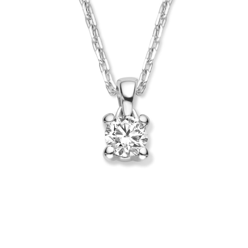 Isabel Bernard De la Paix Christine 14 Carat Whitegold Necklace | diamond 0.10 ct | IBD350006-zoom-