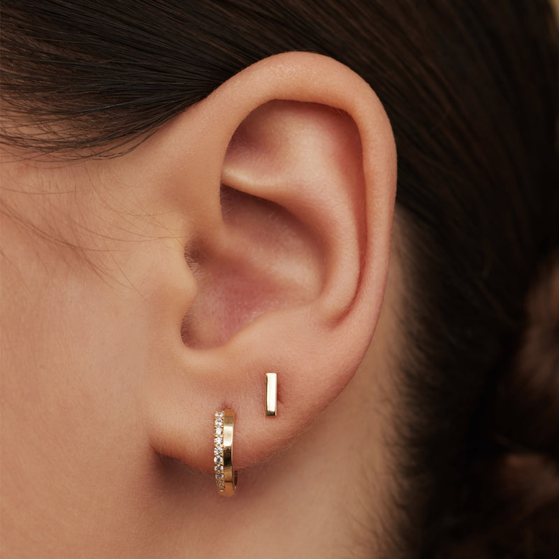 Isabel Bernard Rivoli Esmée 14 Carat Golden KlapHoop Earrings IB360201-zoom-