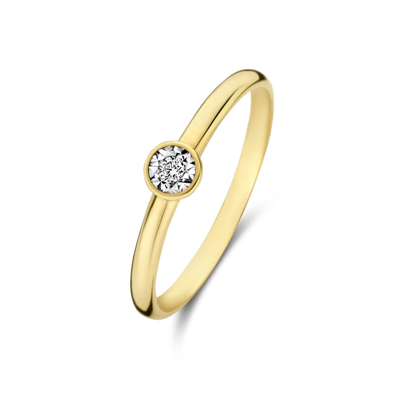 Isabel Bernard De La Paix Inaya 14 Carat Gold Ring | diamond 0.02 ct | IBD330025-48-zoom-