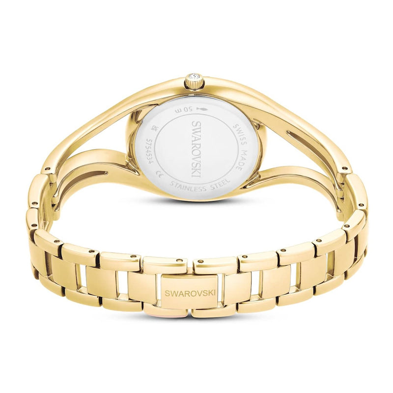 Swarovski Hyperbola Gold-Tone Watch with White Dial 5754534-zoom-