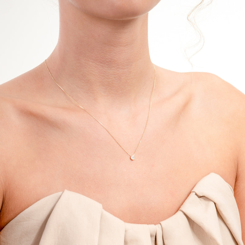 Isabel Bernard Rivoli Aélys 14 Carat Golden Necklace IB340137 (Length: 40.00-42.00 cm)-zoom-